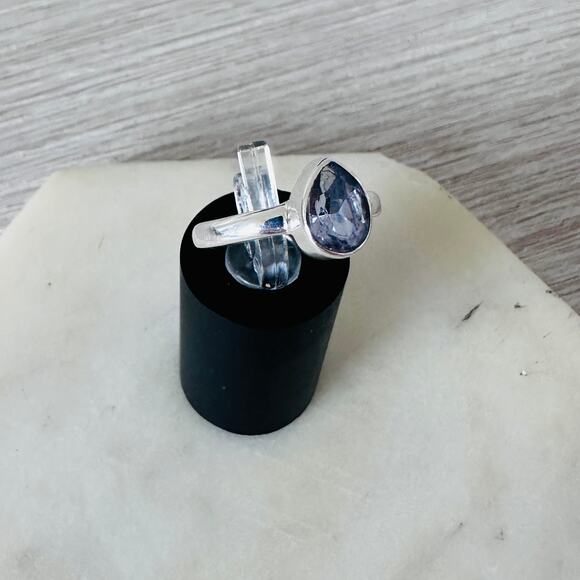 Lab Grown Color-change Alexandrite Sterling Silver Ring - Picture 9 of 9